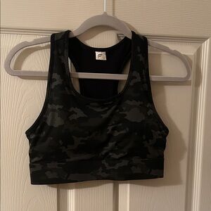 Fabletics Black Camouflage Sports Bra